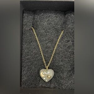 NWOT COACH Signature Heart Pendant Necklace